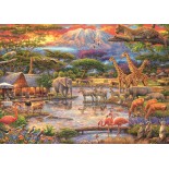 Puzzle 500 piese Schmidt - Paradise under Mount Kilimanjaro (Schmidt-59708)