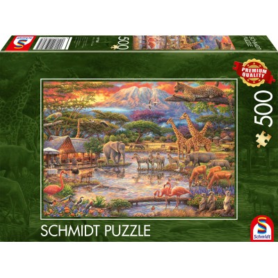 Puzzle 500 piese Schmidt - Paradise under Mount... 2