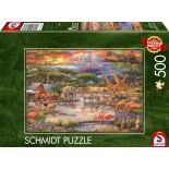 Puzzle 500 piese Schmidt - Paradise under Mount Kilimanjaro (Schmidt-59708)