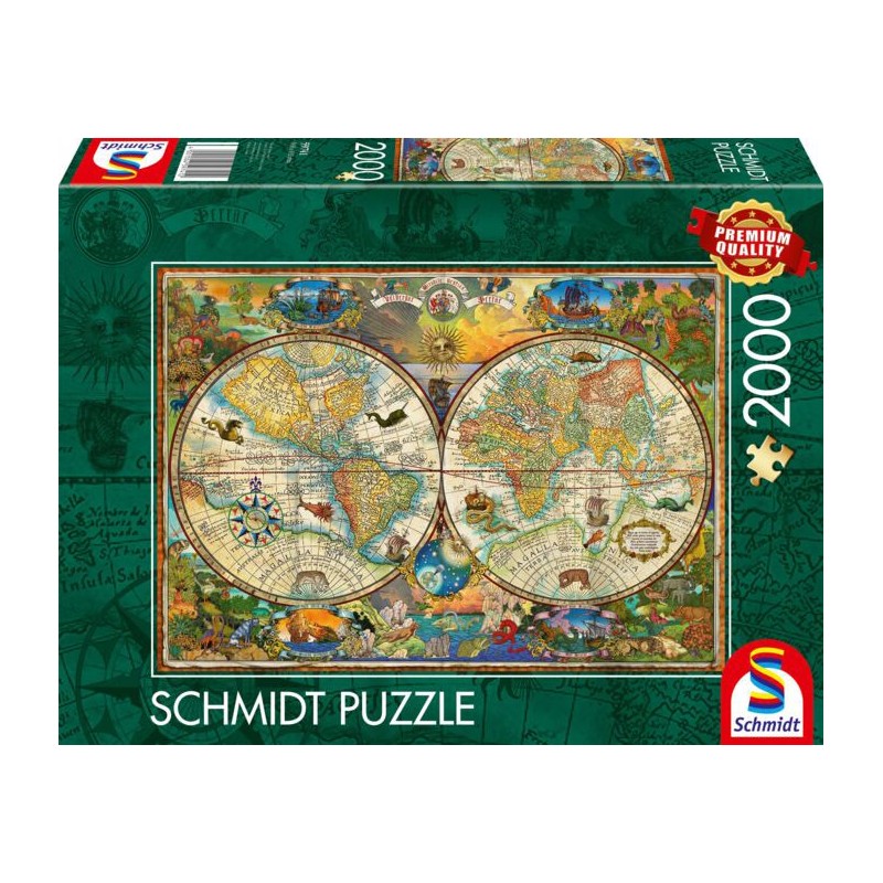 Puzzle 2000 piese Schmidt - World Map...