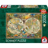 Puzzle 2000 piese Schmidt - World Map (Schmidt-59741)