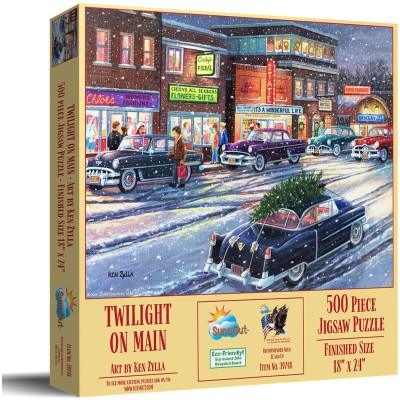 Puzzle 500 piese XXL SunsOut - Twilight on Main... 2