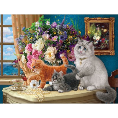 Puzzle 500 piese XXL SunsOut - Kitten Tableau...