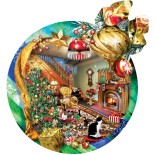 Puzzle 750 piese contur SunsOut - Fireside Ornament (Sunsout-95028)