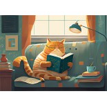 Puzzle 1000 piese Yazz - Cat & Books (Yazz-3827)