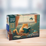 Puzzle 1000 piese Yazz - Cat & Books (Yazz-3827)
