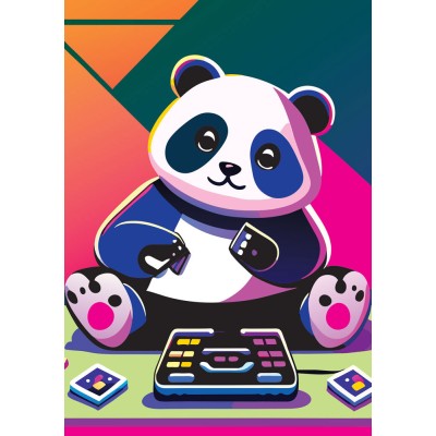 Puzzle 1000 piese Yazz - Happy Panda (Yazz-3855)
