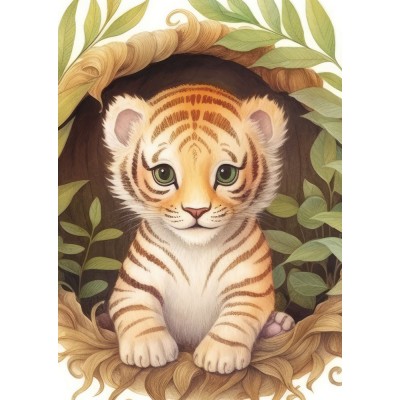 Puzzle 1000 piese Yazz - Cute Tiger (Yazz-3875)