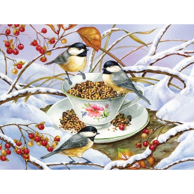 Puzzle 275 piese XXL Cobble Hill - Chickadee Tea (Cobble-Hill-48014) 2