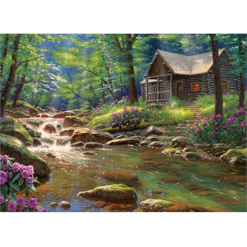 Puzzle 1000 piese Cobble Hill - Fishing Cabin (Cobble-Hill-40199)