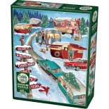 Puzzle 1000 piese Cobble Hill - Christmas Campers (Cobble-Hill-40219)