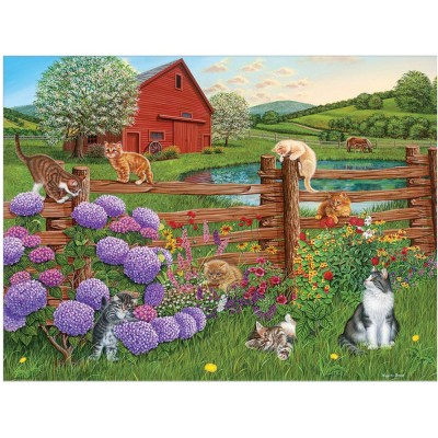 Puzzle 275 piese XXL Cobble Hill - Farm Cats (Cobble-Hill-48015) 2