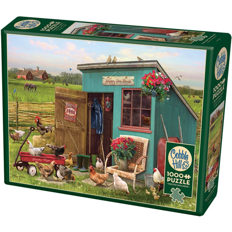 Puzzle 1000 piese Cobble Hill - The Happy Hen House (Cobble-Hill-40189)