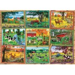 Puzzle 1000 piese Cobble Hill - Postcards from the Farm (Cobble-Hill-40014)