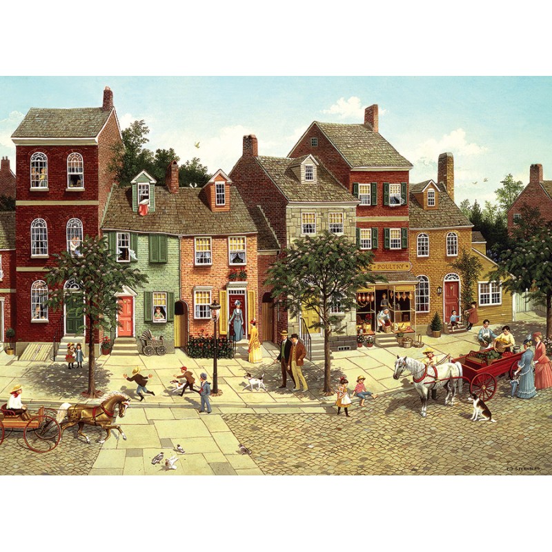 Puzzle 1000 piese Cobble Hill - The Curve in the Square (Cobble-Hill-40203)