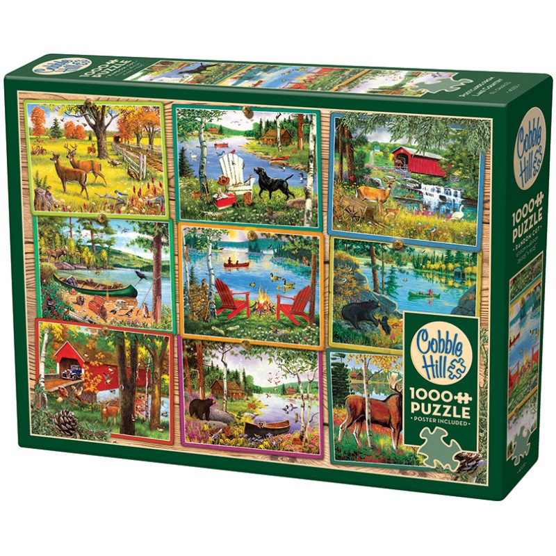 Puzzle 1000 piese Cobble Hill - Postcards from Lake Country (Cobble-Hill-40231)