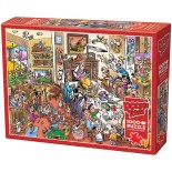 Puzzle 1000 piese Cobble Hill - DoodleTown: Thanksgiving Togetherness (Cobble-Hill-44501)