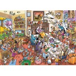 Puzzle 1000 piese Cobble Hill - DoodleTown: Thanksgiving Togetherness (Cobble-Hill-44501)