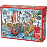 Puzzle 1000 piese Cobble Hill - DoodleTown: Viking Voyage (Cobble-Hill-44505)