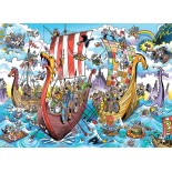 Puzzle 1000 piese Cobble Hill - DoodleTown: Viking Voyage (Cobble-Hill-44505)