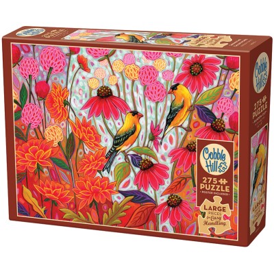 Puzzle 275 piese XXL Cobble Hill - Springtime Goldfinches (Cobble-Hill-48001)
