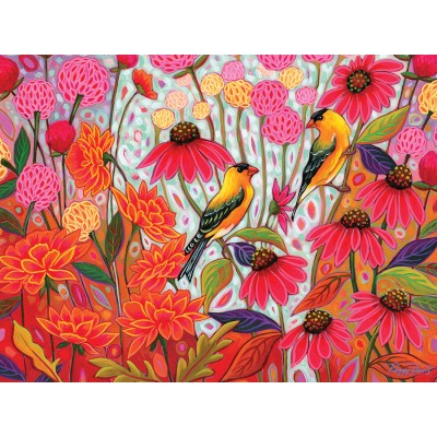 Puzzle 275 piese XXL Cobble Hill - Springtime Goldfinches (Cobble-Hill-48001) 2