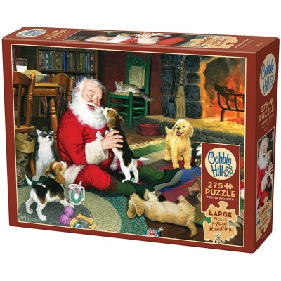 Puzzle 275 piese XXL Cobble Hill - Santa's Playtime (Cobble-Hill-48008)