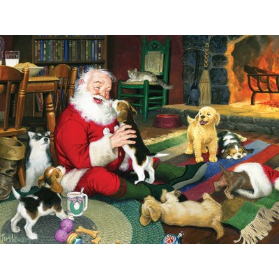 Puzzle 275 piese XXL Cobble Hill - Santa's Playtime (Cobble-Hill-48008) 2