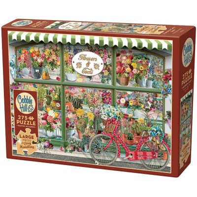 Puzzle 275 piese XXL Cobble Hill - Flowers and Cacti Shop (Cobble-Hill-48016)