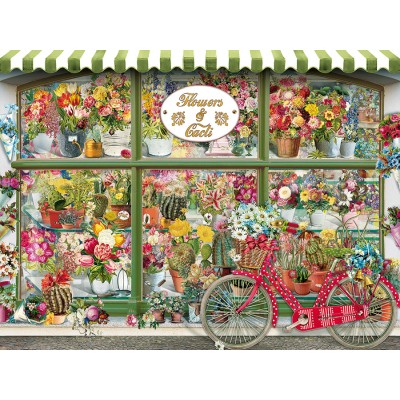 Puzzle 275 piese XXL Cobble Hill - Flowers and Cacti Shop (Cobble-Hill-48016) 2