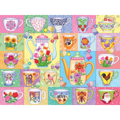 Puzzle 275 piese Cobble Hill - Tomoyo Pitcher: Which Cup? (Cobble-Hill-48027) 2