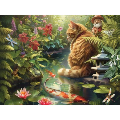 Puzzle 275 piese Cobble Hill - Koi Cat (Cobble-Hill-48030) 2