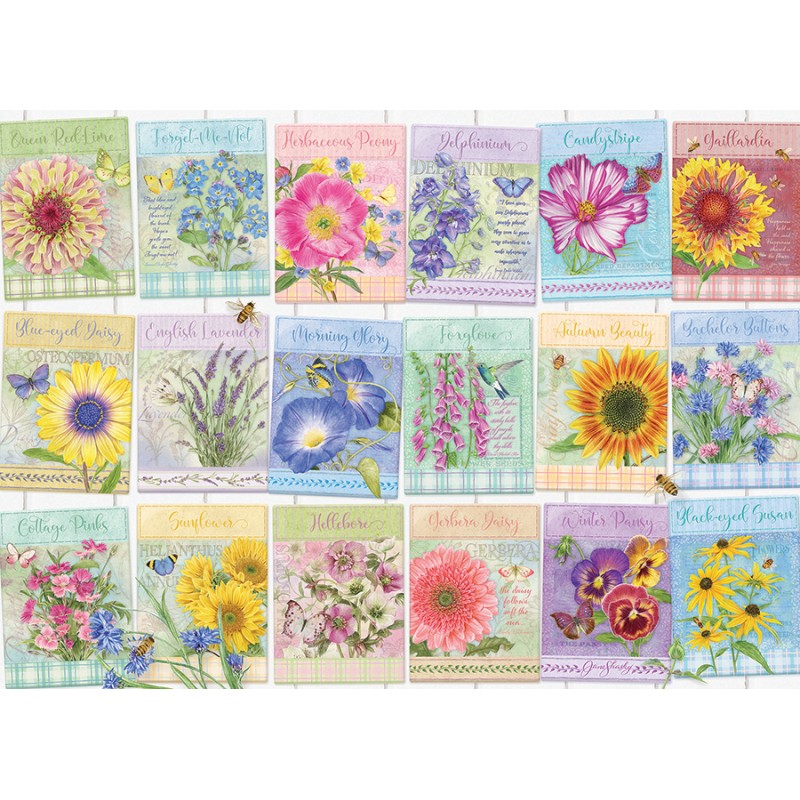 Puzzle 500 piese Cobble Hill - Jane Shasky: Seed Packets (Cobble-Hill-45080)