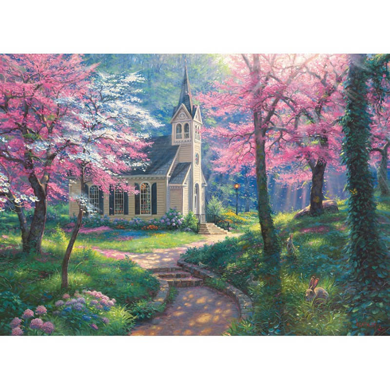 Puzzle 500 piese Cobble Hill - Mark Keathley: Spring's Embrace (Cobble-Hill-45058)