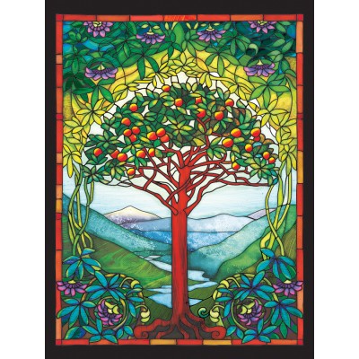 Puzzle 275 piese Cobble Hill - Louis Comfort Tiffany: Stained Glass - Tree of Life (Cobble-Hill-48005)