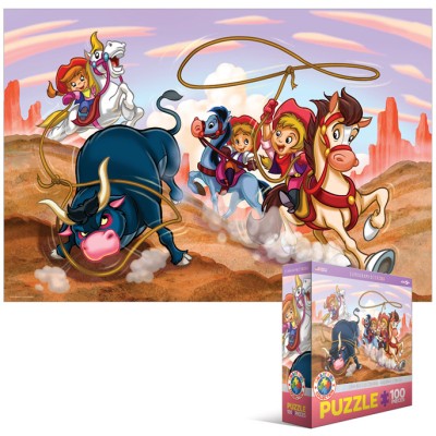 Puzzle 100 piese Eurographics - Girl Power - Cowgirls (Eurographics-6100-0649)