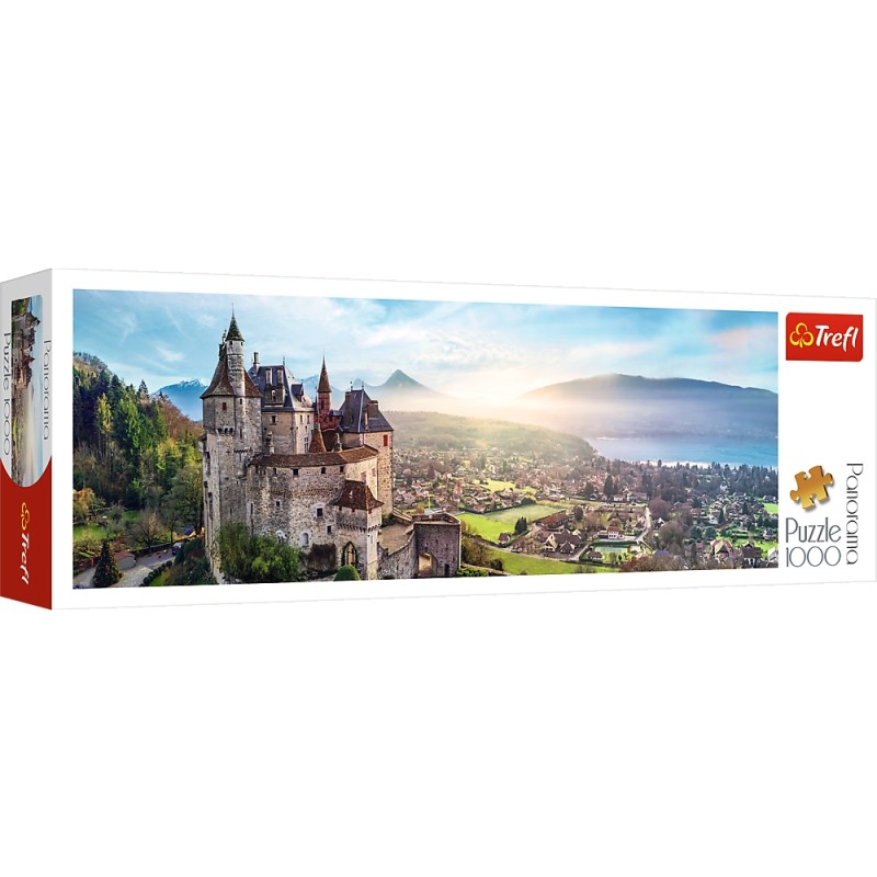 Puzzle 1000 piese Trefl - Panorama - Schloss von Menthon, Frankreich (Trefl-29055)