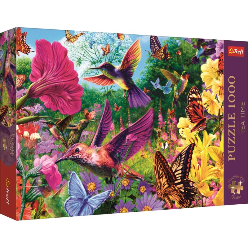 Puzzle 1000 piese Trefl - Tea Time: Hummingbird Garden (Trefl-10806)