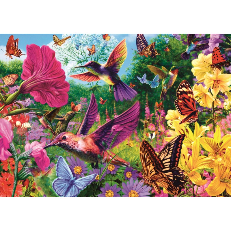 Puzzle 1000 piese Trefl - Tea Time: Hummingbird Garden (Trefl-10806)