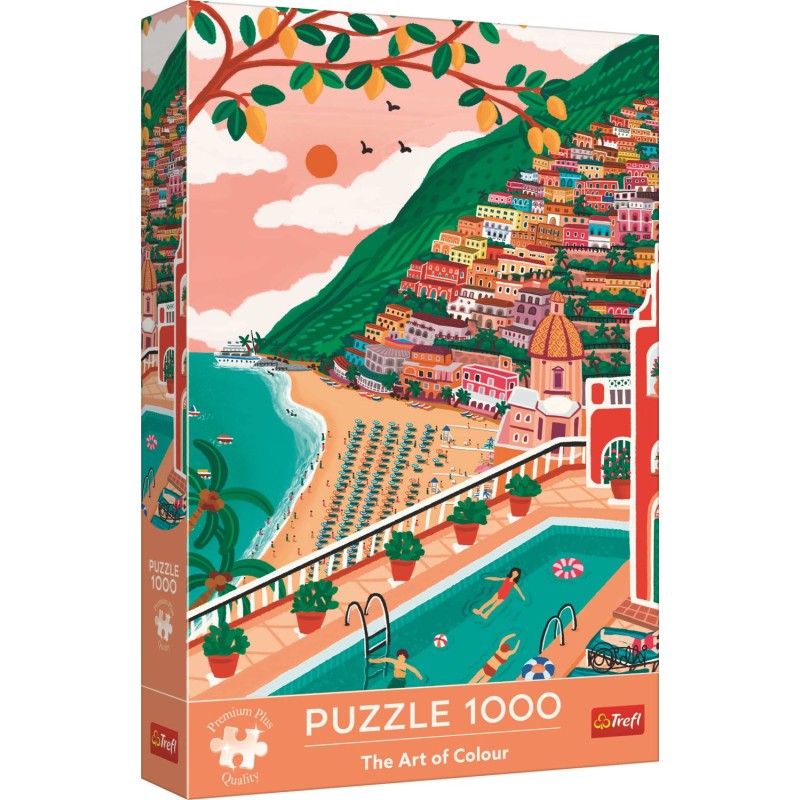 Puzzle 1000 piese Trefl - The Art of Colour: Positano, Italy (Trefl-10895)