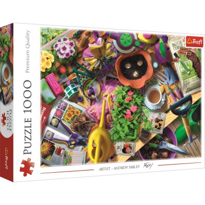 Puzzle 1000 piese Trefl - Tidying up the Garden (Trefl-10927)