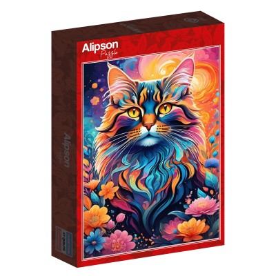 Puzzle 1000 piese Alipson - Multicoloured Cat (Alipson-Puzzle-F-50228)