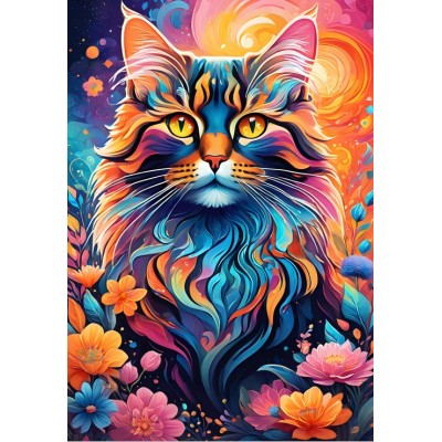 Puzzle 1000 piese Alipson - Multicoloured Cat (Alipson-Puzzle-F-50228) 2