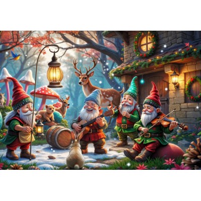 Puzzle 1000 piese Alipson - Rafael Trujillo: Enchanted Christmas in the Woods (Alipson-Puzzle-F-50281) 2