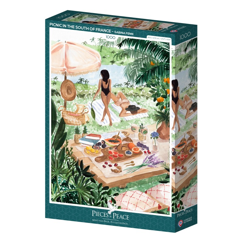 Puzzle 1000 piese Pieces & Peace - Sabina Fenn: Picnic in the South of France (Pieces-Peace-F-00195)