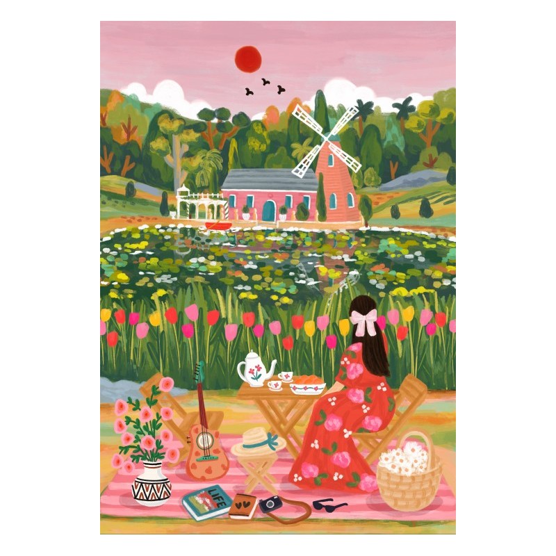 Puzzle 1000 piese Pieces & Peace - Nidhi Kachhadiya: At the Lake (Pieces-Peace-F-00207)