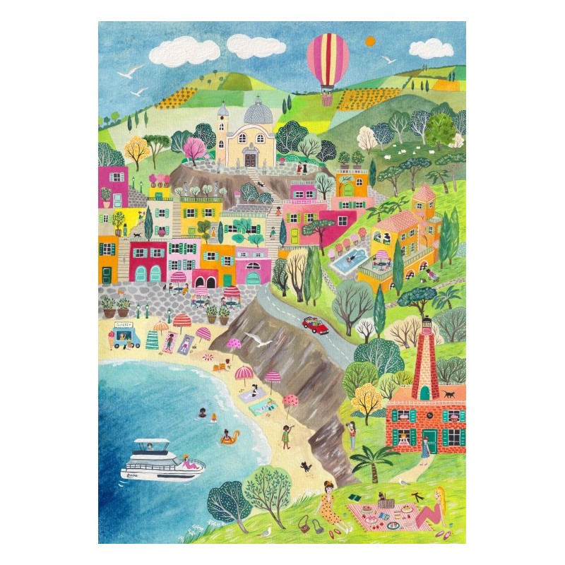 Puzzle 2000 piese Pieces & Peace - Sonia Cavallini: Balade en Italie (Pieces-Peace-F-00217)