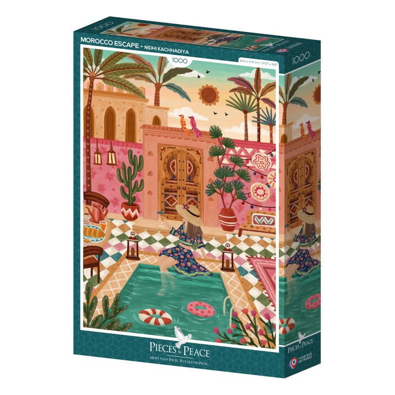 Puzzle 1000 piese Pieces & Peace - Nidhi Kachhadiya: Morocco Escape (Pieces-Peace-F-00238)