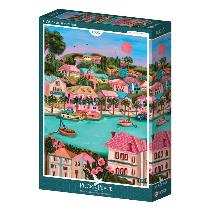 Puzzle 1000 piese Pieces & Peace - Putland Millie: Hvar (Pieces-Peace-F-00250)