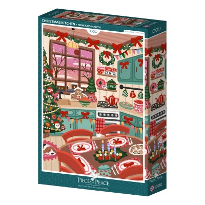 Puzzle 1000 piese Pieces & Peace - Nidhi Kachhadiya: Christmas Kitchen (Pieces-Peace-F-00262)
